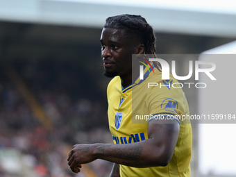 Shadrach Ogie of Gillingham during the Sky Bet League 2 match between Notts County and Gillingham at Meadow Lane in Nottingham, England, on...