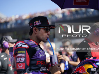 Jorge Martin of Spain and Prima Pramac Racing looks on prior to the sprint race of the MotoGP of Emilia Romagna at Misano World Circuit in M...