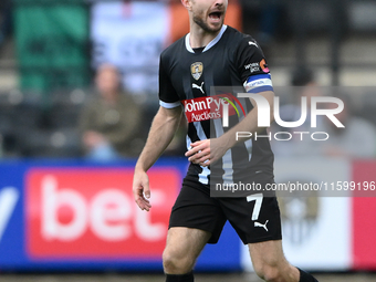 Dan Crowley of Notts County during the Sky Bet League 2 match between Notts County and Gillingham at Meadow Lane in Nottingham, England, on...