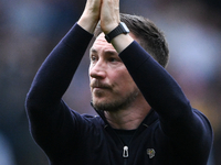 Stuart Maynard, manager of Notts County, applauds his team's supporters during the Sky Bet League 2 match between Notts County and Gillingha...