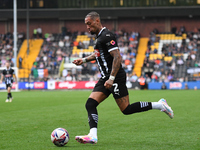 Kellan Gordon of Notts County lines up a cross during the Sky Bet League 2 match between Notts County and Gillingham at Meadow Lane in Notti...