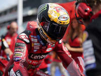 Francesco Bagnaia of Italy and the Ducati Lenovo Team looks on prior to the race of the MotoGP of Emilia Romagna at Misano World Circuit in...