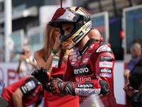 Francesco Bagnaia of Italy and the Ducati Lenovo Team looks on prior to the race of the MotoGP of Emilia Romagna at Misano World Circuit in...