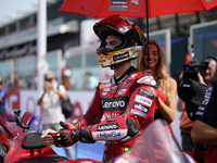 Francesco Bagnaia of Italy and the Ducati Lenovo Team looks on prior to the race of the MotoGP of Emilia Romagna at Misano World Circuit in...