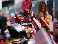 Francesco Bagnaia of Italy and the Ducati Lenovo Team looks on prior to the race of the MotoGP of Emilia Romagna at Misano World Circuit in...