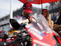 Francesco Bagnaia of Italy and the Ducati Lenovo Team looks on prior to the race of the MotoGP of Emilia Romagna at Misano World Circuit in...