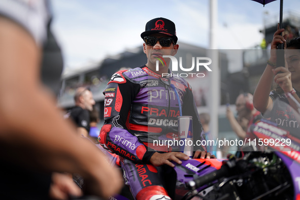 Jorge Martin of Spain and Prima Pramac Racing looks on prior to the race of the MotoGP of Emilia Romagna at Misano World Circuit in Misano A...