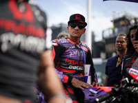 Jorge Martin of Spain and Prima Pramac Racing looks on prior to the race of the MotoGP of Emilia Romagna at Misano World Circuit in Misano A...