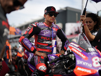 Jorge Martin of Spain and Prima Pramac Racing looks on prior to the race of the MotoGP of Emilia Romagna at Misano World Circuit in Misano A...