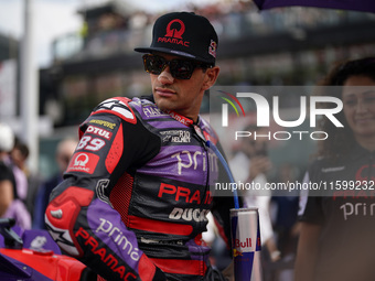 Jorge Martin of Spain and Prima Pramac Racing looks on prior to the race of the MotoGP of Emilia Romagna at Misano World Circuit in Misano A...