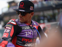 Jorge Martin of Spain and Prima Pramac Racing looks on prior to the race of the MotoGP of Emilia Romagna at Misano World Circuit in Misano A...