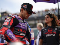 Jorge Martin of Spain and Prima Pramac Racing looks on prior to the race of the MotoGP of Emilia Romagna at Misano World Circuit in Misano A...