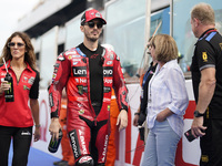 Francesco Bagnaia of Italy and the Ducati Lenovo Team looks on prior to the race of the MotoGP of Emilia Romagna at Misano World Circuit in...