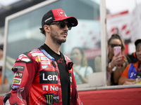 Francesco Bagnaia of Italy and the Ducati Lenovo Team looks on prior to the race of the MotoGP of Emilia Romagna at Misano World Circuit in...