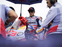 Marc Marquez of Spain and Gresini Racing MotoGP looks on prior to the race of the MotoGP of Emilia Romagna at Misano World Circuit in Misano...