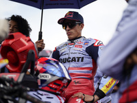 Marc Marquez of Spain and Gresini Racing MotoGP looks on prior to the race of the MotoGP of Emilia Romagna at Misano World Circuit in Misano...