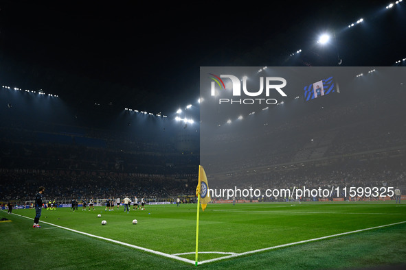 General view of Giuseppe Meazza San Siro during the Italian Serie A football match between Inter FC and AC Milan in Milan, Italy, on Septemb...