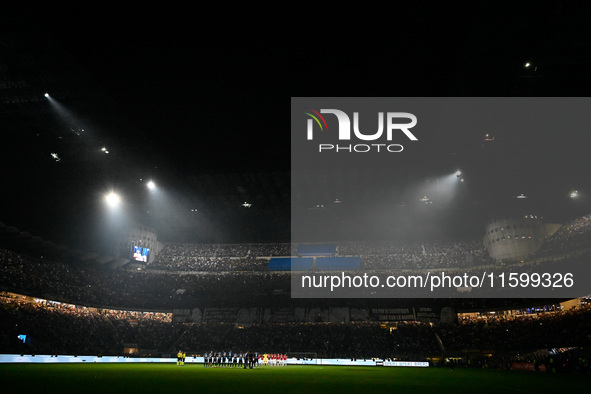 General view of Giuseppe Meazza San Siro during the Italian Serie A football match between Inter FC and AC Milan in Milan, Italy, on Septemb...