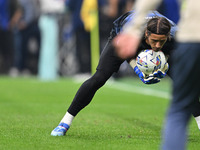 Yann Sommer of Inter FC warms up prior to the Italian Serie A football match between Inter FC and AC Milan in Milan, Italy, on September 22,...