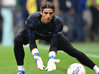 Yann Sommer of Inter FC warms up prior to the Italian Serie A football match between Inter FC and AC Milan in Milan, Italy, on September 22,...