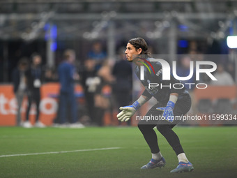 Yann Sommer of Inter FC warms up prior to the Italian Serie A football match between Inter FC and AC Milan in Milan, Italy, on September 22,...