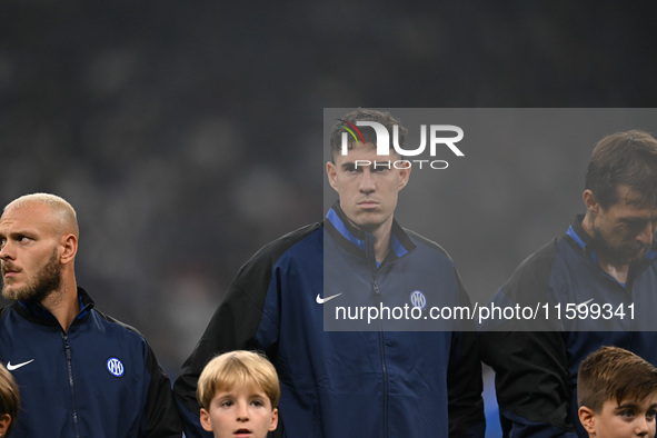 Alessandro Bastoni of Inter FC during the Italian Serie A football match between Inter FC and AC Milan in Milan, Italy, on September 22, 202...