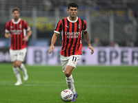 Christian Pulisic of AC Milan during the Italian Serie A football match between Inter FC and AC Milan in Milan, Italy, on September 22, 2024...