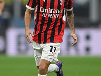 Christian Pulisic of AC Milan during the Italian Serie A football match between Inter FC and AC Milan in Milan, Italy, on September 22, 2024...