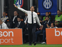 Coach Simone Inzaghi of Inter FC during the Italian Serie A football match between Inter FC and AC Milan in Milan, Italy, on September 22, 2...