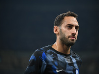 Hakan Calhanoglu of Inter FC during the Italian Serie A football match between Inter FC and AC Milan in Milan, Italy, on September 22, 2024,...