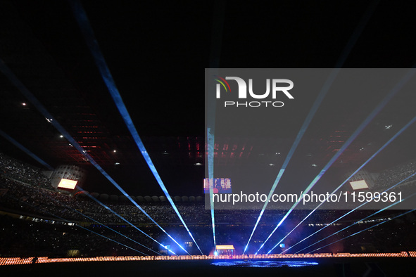 General view of Giuseppe Meazza San Siro during the Italian Serie A football match between Inter FC and AC Milan in Milan, Italy, on Septemb...