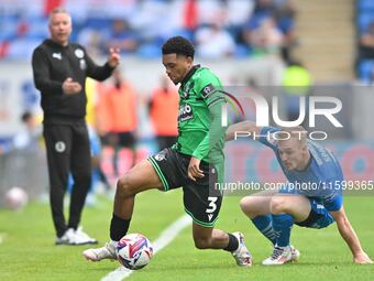 Lino Sousa (3 Bristol Rovers) is challenged by Jack Sparkes (21 Peterborough United) during the Sky Bet League 1 match between Peterborough...