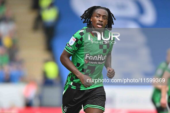 Promise Omochere (Bristol Rovers) goes forward during the Sky Bet League 1 match between Peterborough and Bristol Rovers in Peterborough, En...