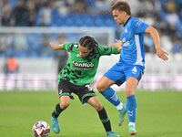 Kor Shaw (37 Bristol Rovers) is challenged by Archie Collins (4 Peterborough United) during the Sky Bet League 1 match between Peterborough...