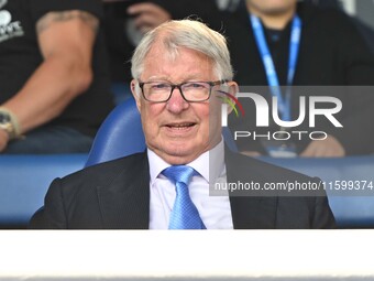 Sir Alex Ferguson spectates during the Sky Bet League 1 match between Peterborough and Bristol Rovers at London Road in Peterborough, Englan...