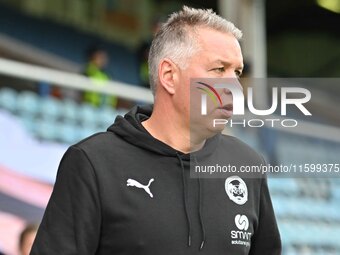 Manager Darren Ferguson of Peterborough United during the Sky Bet League 1 match between Peterborough and Bristol Rovers at London Road in P...