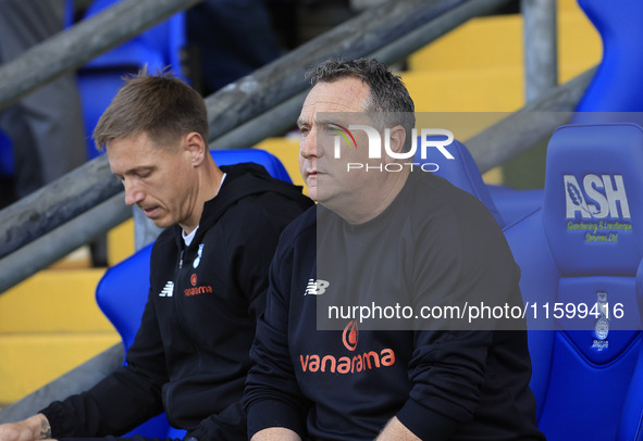 Micky Mellon (Team Manager) of Oldham Athletic Association Football Club during the Vanarama National League match between Oldham Athletic a...