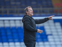 Yeovil Town Manager Mark Cooper during the Vanarama National League match between Oldham Athletic and Yeovil Town at Boundary Park in Oldham...