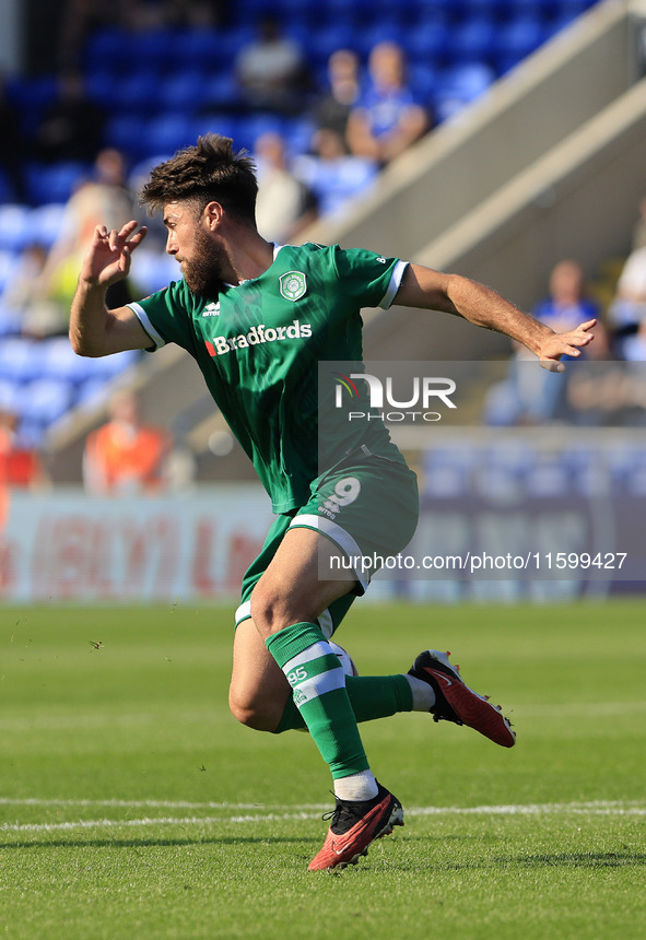 Aaron Jarvis of Yeovil Town Football Club during the Vanarama National League match between Oldham Athletic and Yeovil Town at Boundary Park...