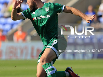 Aaron Jarvis of Yeovil Town Football Club during the Vanarama National League match between Oldham Athletic and Yeovil Town at Boundary Park...