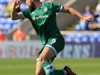 Aaron Jarvis of Yeovil Town Football Club during the Vanarama National League match between Oldham Athletic and Yeovil Town at Boundary Park...