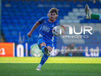 Reagan Ogle of Oldham Athletic during the Vanarama National League match between Oldham Athletic and Yeovil Town at Boundary Park in Oldham,...