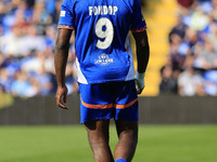 Mike Fondop of Oldham Athletic Association Football Club during the Vanarama National League match between Oldham Athletic and Yeovil Town a...