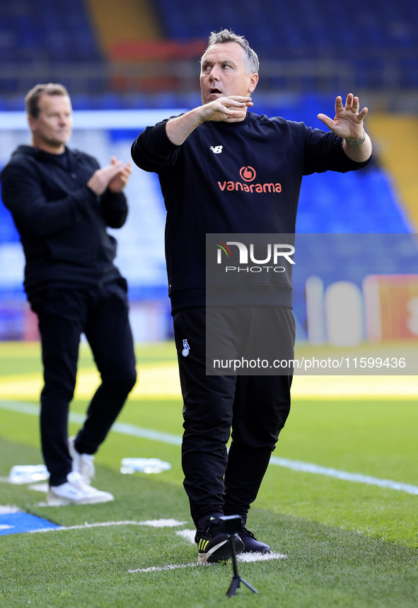 Micky Mellon (Team Manager) of Oldham Athletic Association Football Club during the Vanarama National League match between Oldham Athletic a...