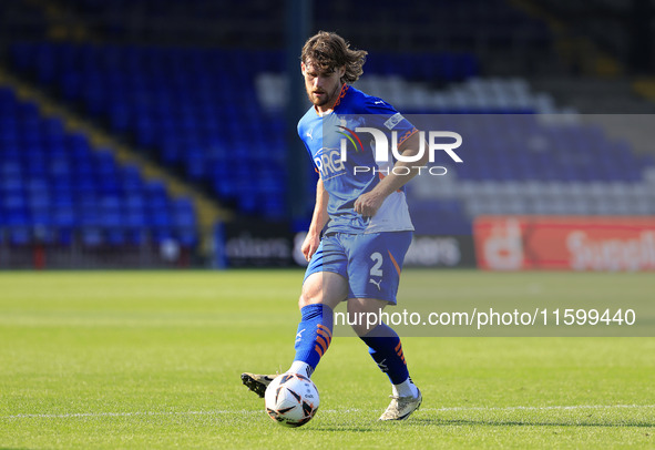 Reagan Ogle of Oldham Athletic Association Football Club during the Vanarama National League match between Oldham Athletic and Yeovil Town a...