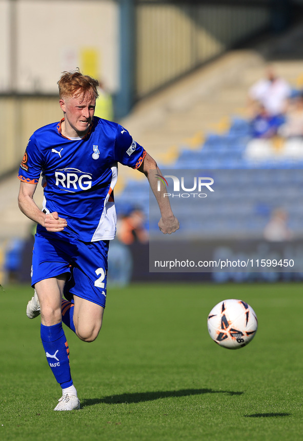 Oliver Hammond of Oldham Athletic Association Football Club during the Vanarama National League match between Oldham Athletic and Yeovil Tow...