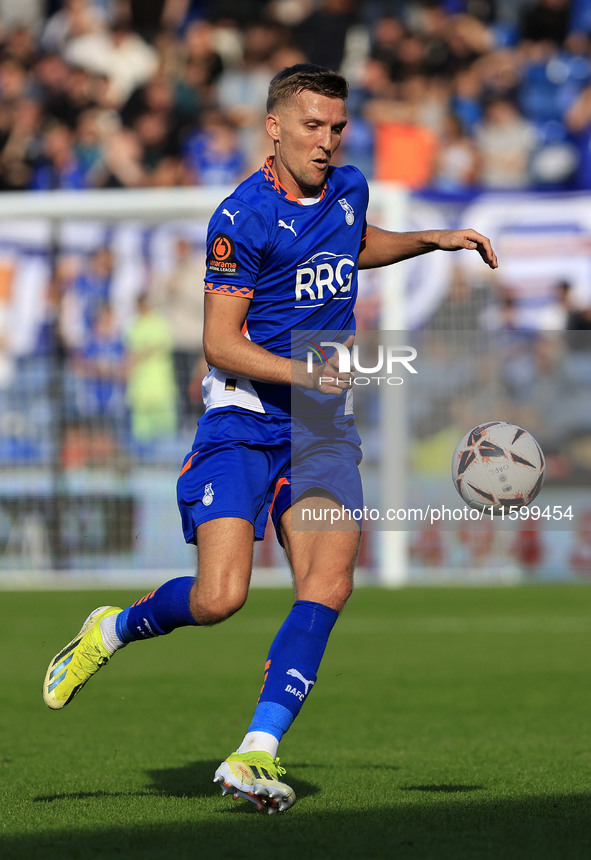 Mark Kitching of Oldham Athletic Association Football Club during the Vanarama National League match between Oldham Athletic and Yeovil Town...