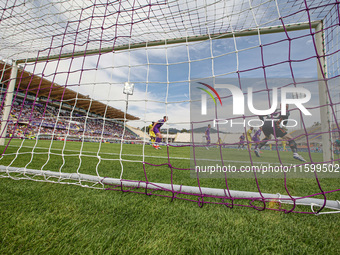 David De Gea of ACF Fiorentina during the Italian Serie A football match between ACF Fiorentina and SS Lazio in Florence, Italy, on Septembe...