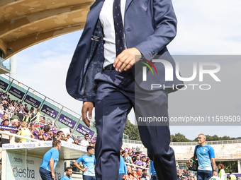 Raffaele Palladino during the Italian Serie A football match between ACF Fiorentina and SS Lazio in Florence, Italy, on September 22, 2024,...