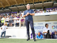 Marco Baroni participates in the Italian Serie A football match between ACF Fiorentina and SS Lazio in Florence, Italy, on September 22, 202...